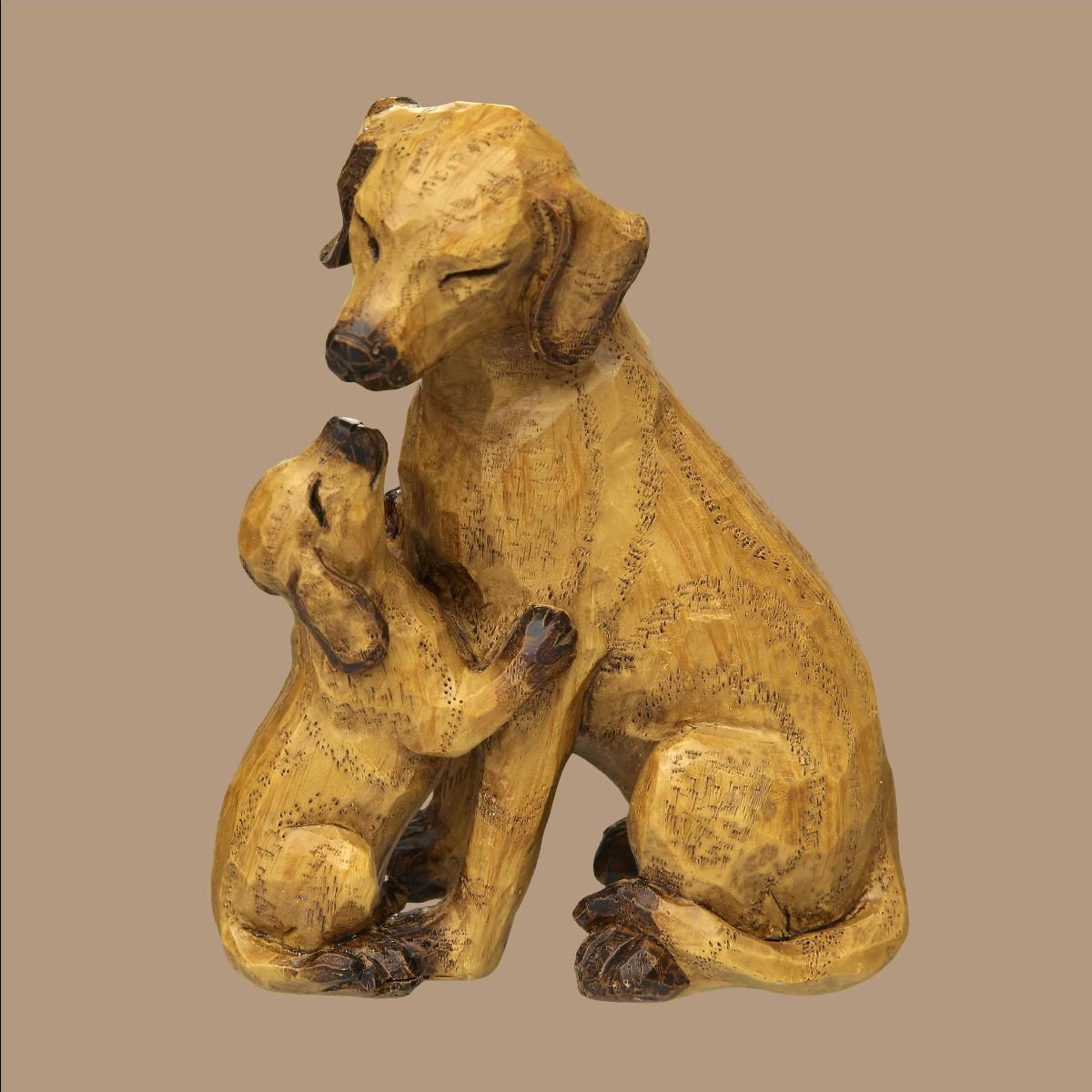 Hund mit Welpe braun - klein