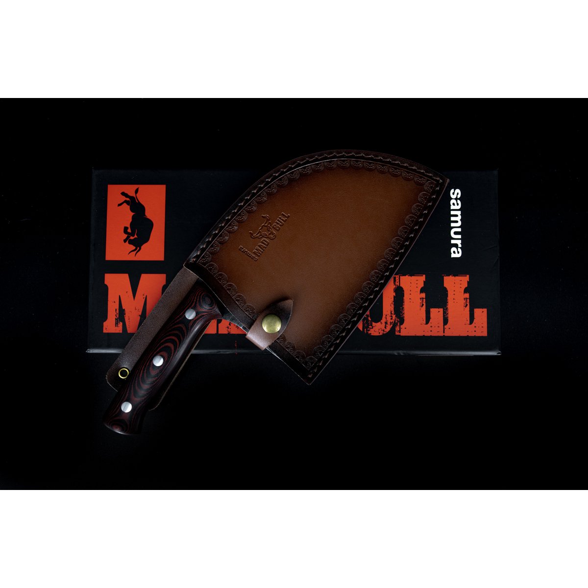 Samura Mad Bull Serbian Chef's Knife 180 mm, Black & Red Handle