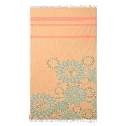 Asciugamano Hammam Girasole – Verde e Arancione