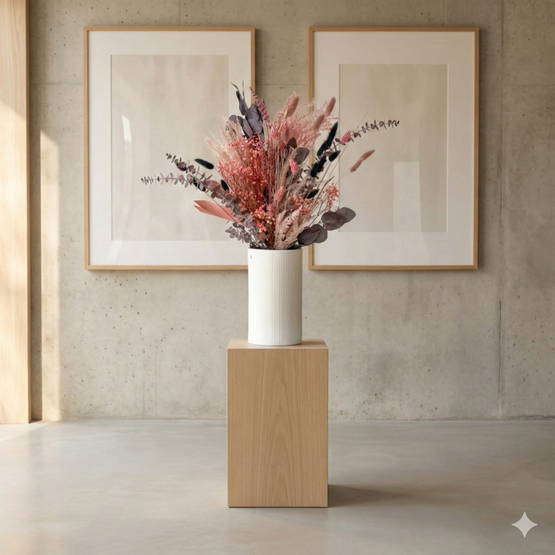 Touch of Pink: Tidløs elegance i nuancer af lyserød - tørret blomsterbuket