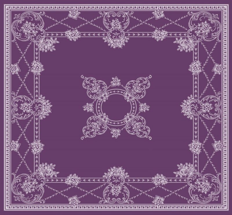 Tovaglia in lino melodia francese - viola di prato