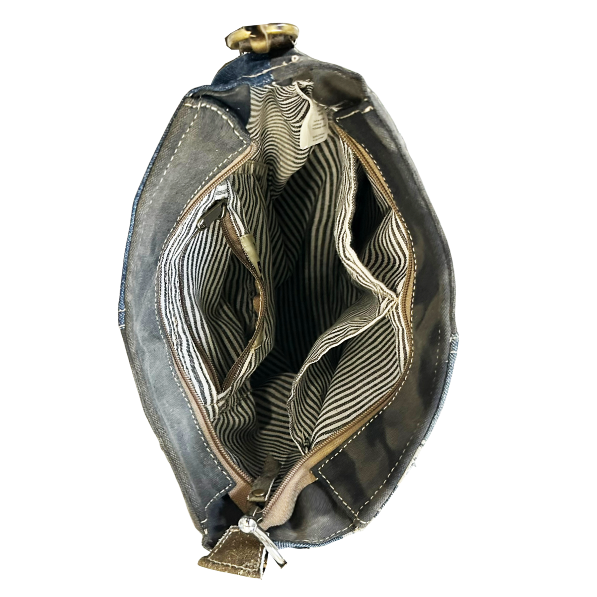 Sac bandoulière femme Sunsa. Sac bandoulière en jean et toile upcyclés. Sac à main style rétro vintage. Sac bandoulière pour femme.