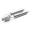 Garlic press with tubular handles