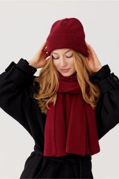 PENELOPE scarf – 100% merino wool – burgundy