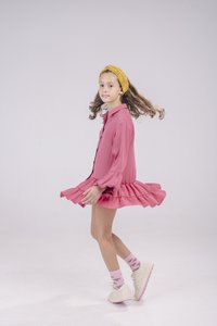 ANGEL KLEID AUS VISKOSE MIT RÜSCHEN
