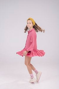 ANGEL KLEID AUS VISKOSE MIT RÜSCHEN