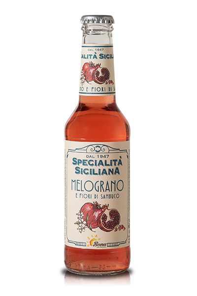 Specjalny sycylijski napój z granatu i kwiatu czarnego bzu (275ml) - Bona Drinks