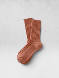 Wollen sokken 'SOLA' - Terracotta