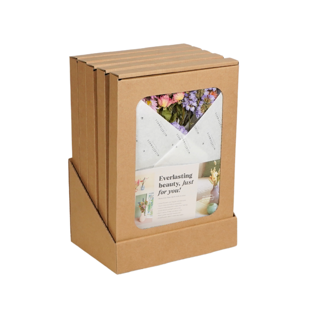 Giftbox - Dried Flowers in Letterbox - Pink