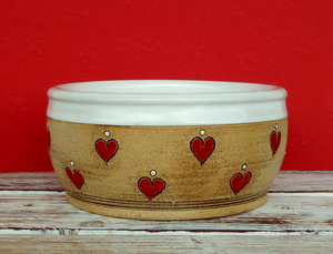 Design dog bowl handmade from ceramic