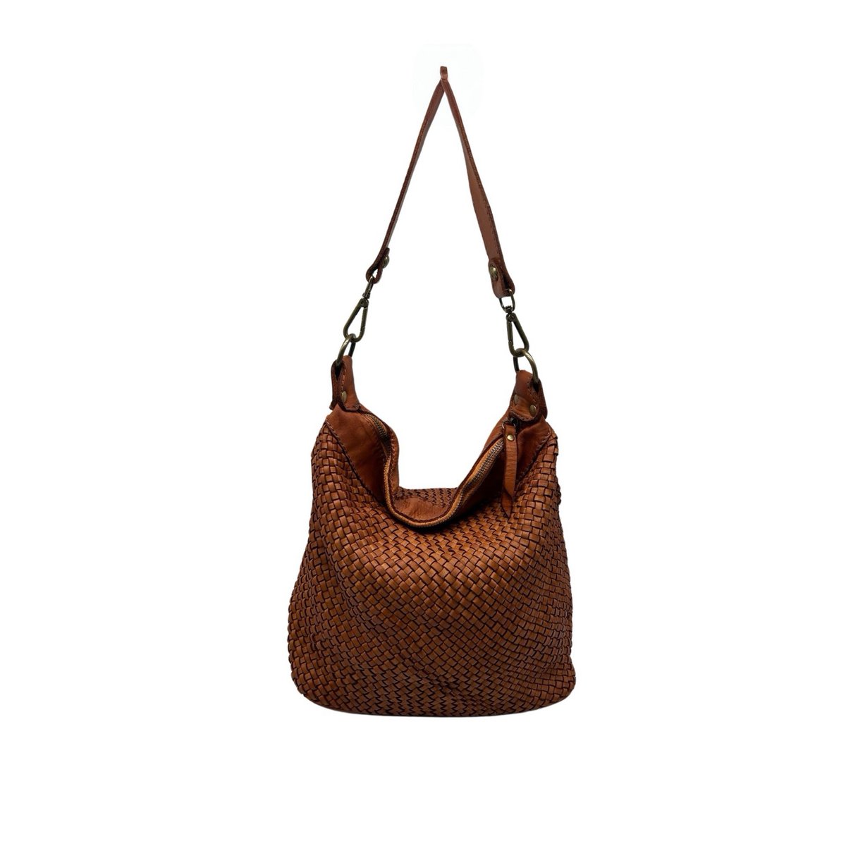 BOLSO BANDOLERA SILVIA DE PIEL LAVADA