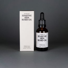 Unscented beard oil for sensitive skin, formulated to nourish and condition facial hair.