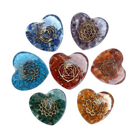 Orgon Puffed Heart Chakra 7er Set