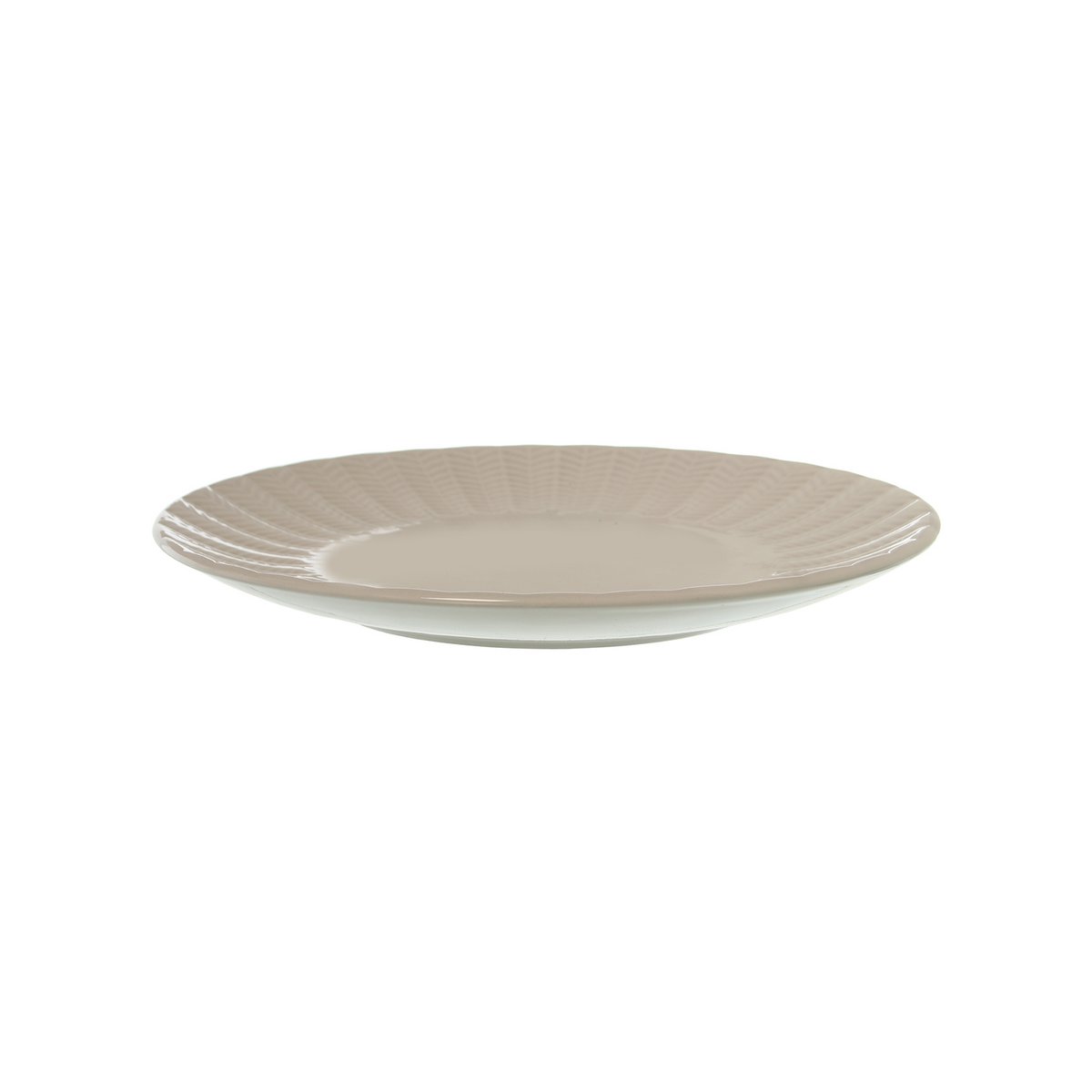 BEIGE CERAMIC DESSERT PLATE °20.5X2.5CM CU7316