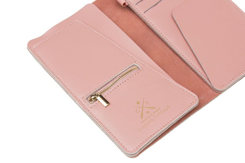 Stitch Travel Wallet - Pink