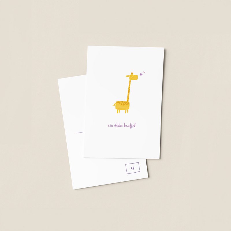 Tarjeta | JIRAFA y MARIPOSA