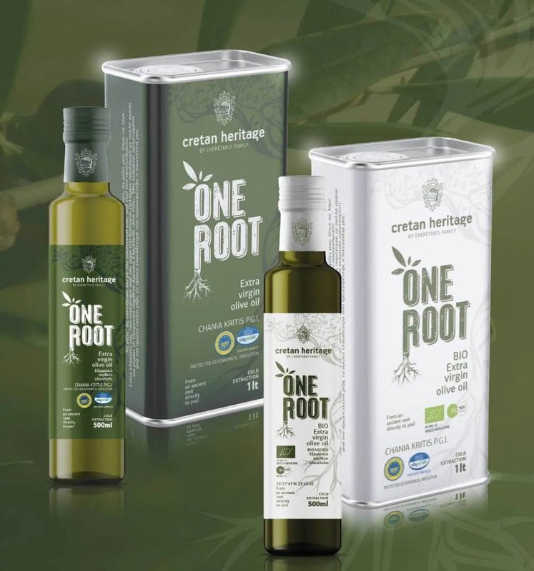 Cretan Heritage - One Root - Lata de 5 litros de aceite de oliva virgen extra