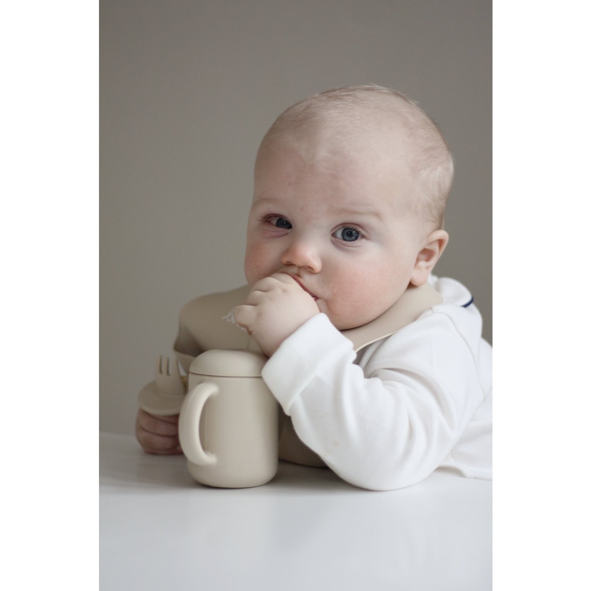 Silicone Sippy Cup - Oyster Beige