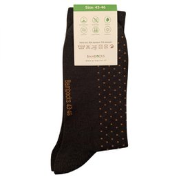 Bambocks Bamboo socks 4-pair dotted gray / orange