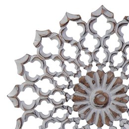 Figura decorativa 40 x 8 x 49 cm Bianco naturale