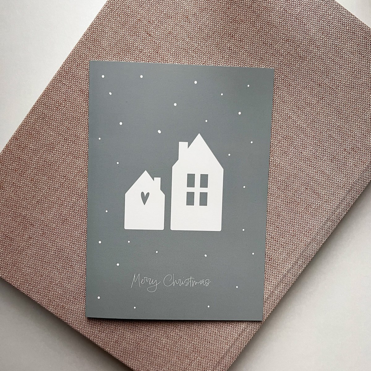 Weihnachtskarte Merry Christmas mit Umschlag