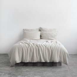 Set copripiumino in lino melange