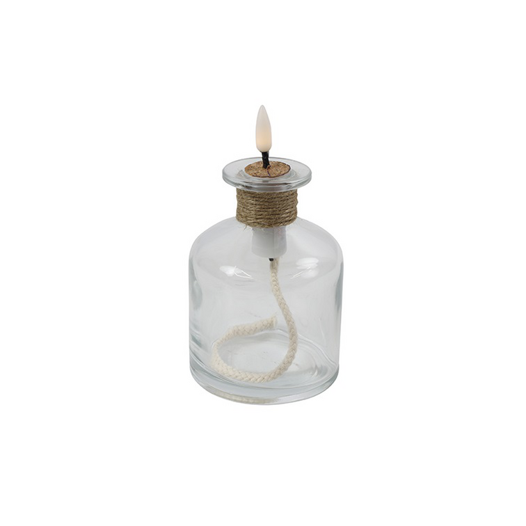 Lamp fles hoog LED ro Lyon helder- L8B8H14,5CM