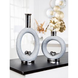 Vase "Love" grau H.20cm