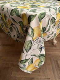 Tablecloth Square/Rectangular, linen-cotton mix, printed | Lemon Linen