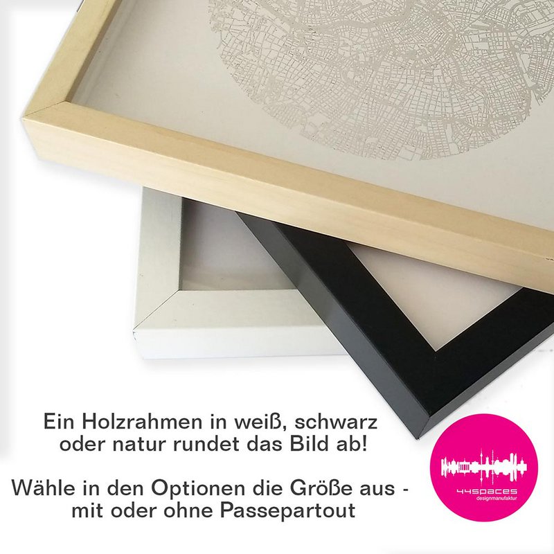 Heilbronn Black Map Round