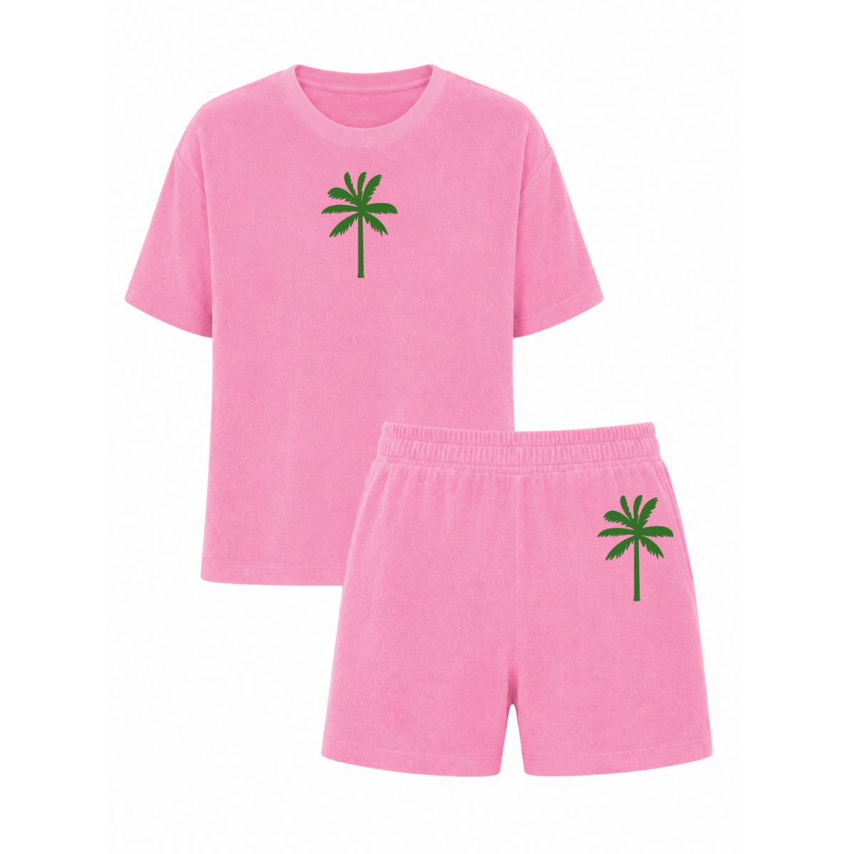 Conjunto de tela Terry Palmtree Green Velvet | Nota: Tiempo de entrega 5-7 días hábiles