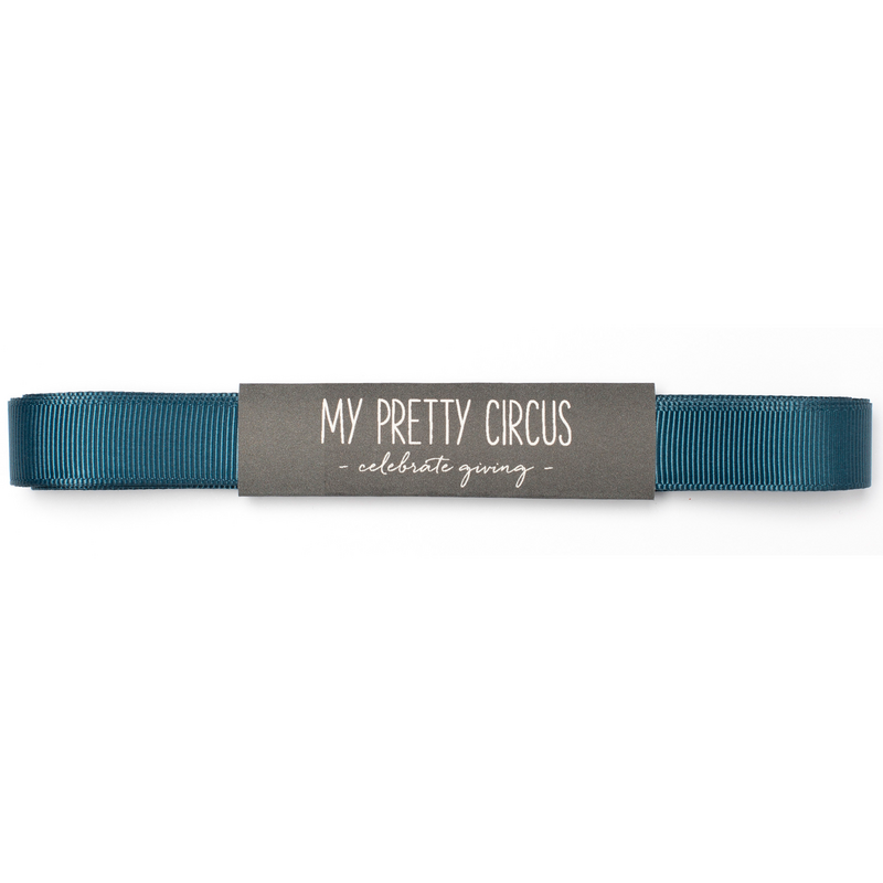 Gift ribbon petrol, light green ribbon easy to tie, 16mm x 5m dark blue grosgrain ribbon for wrapping gifts