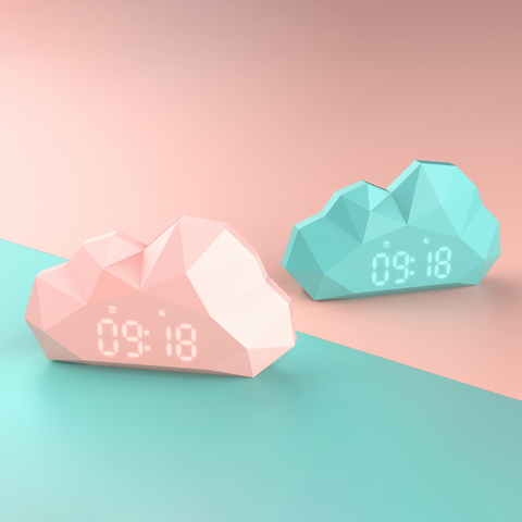 Mini bewölkte Uhr