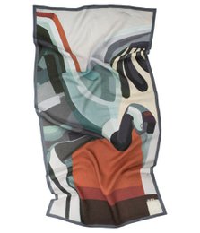 Linen beach towel Crane - Agnė Kišonaitė