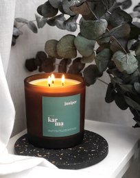 ginepro | candela ricaricabile in legno di cedro + abete