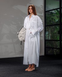 Cotton maxi shirtdress