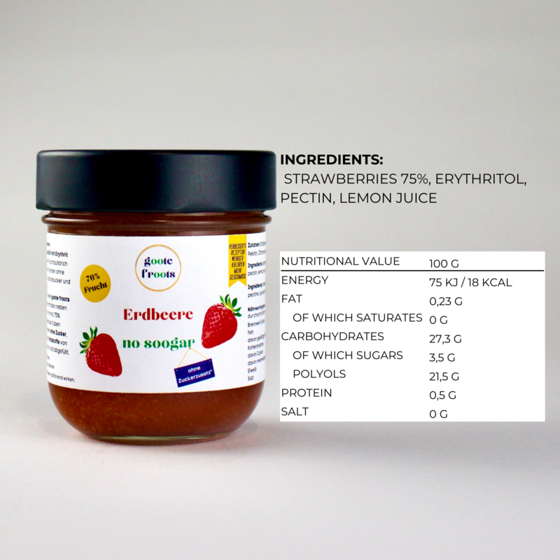 Fruit spread SUGAR-FREE strawberry 76% fruit