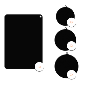Induction protectors - Black, 12 pieces