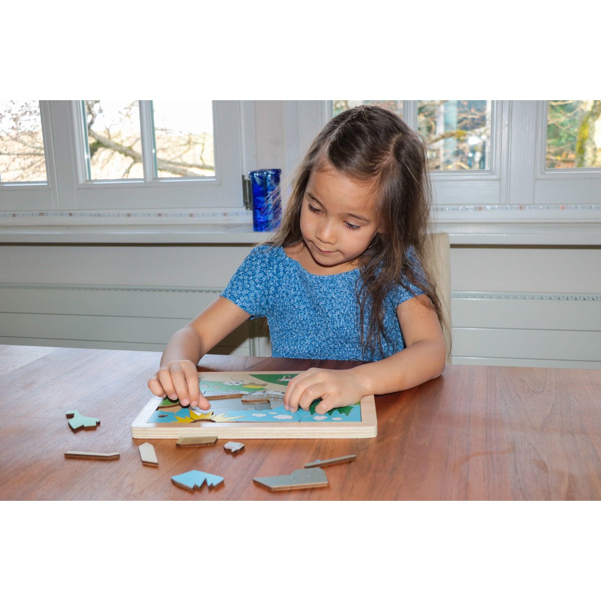 Blick-Durch-Puzzle: Schwarzwälder Bauernhof | Mehrschichtiges Holzpuzzle für die ganze Familie | Geschenk für Schwarzwaldliebhaber