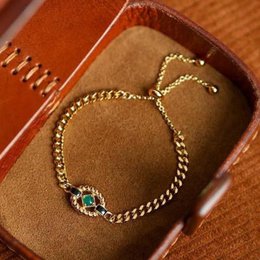 Bracciale a catena Luxe con onice verde
