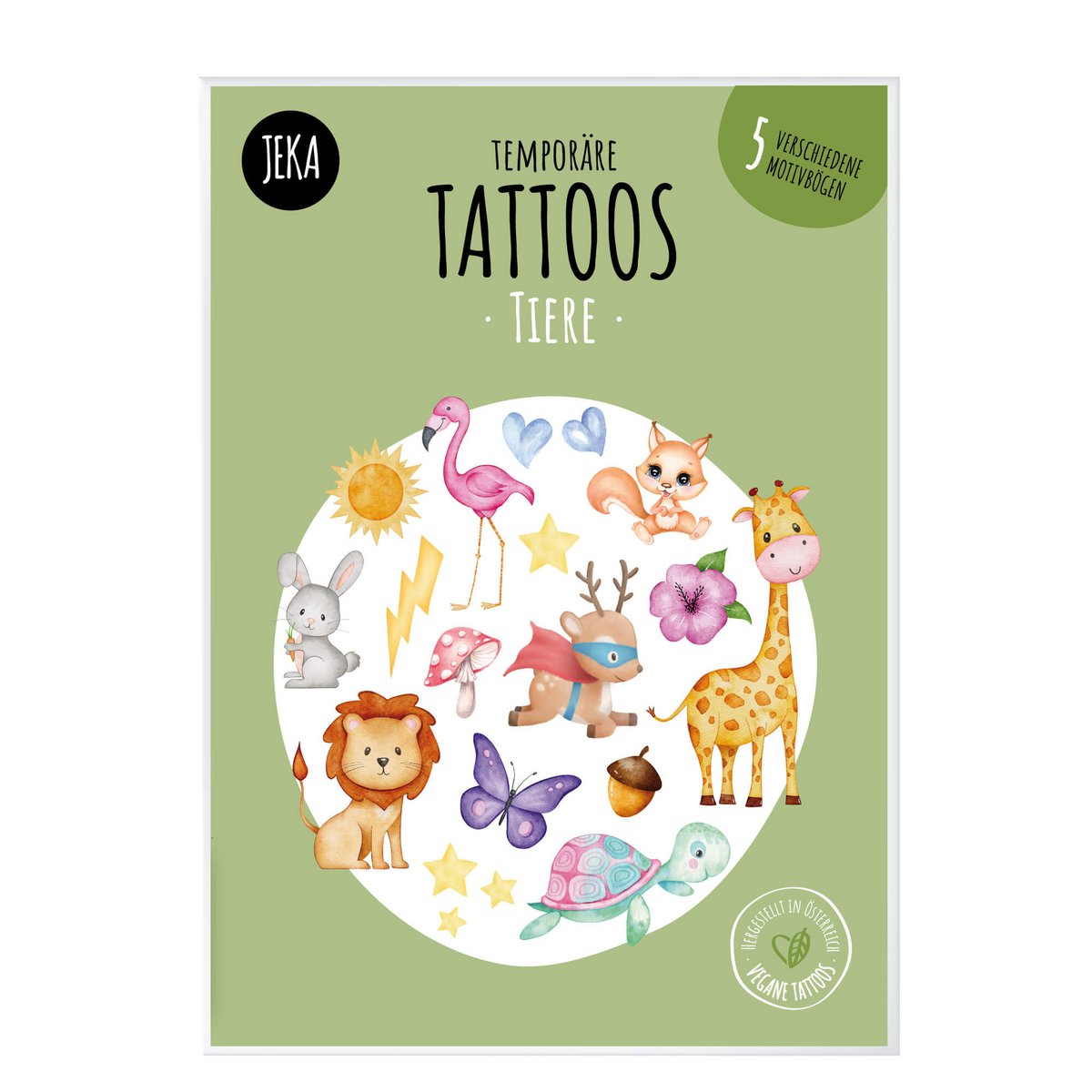 Kindertatoeages - motief "dieren"