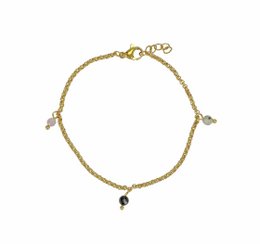 Bracelet Kunzite, Tourmaline & Préhnite - Or