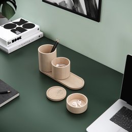 Stapel Schreibtisch-Organizer-Set aus Holz