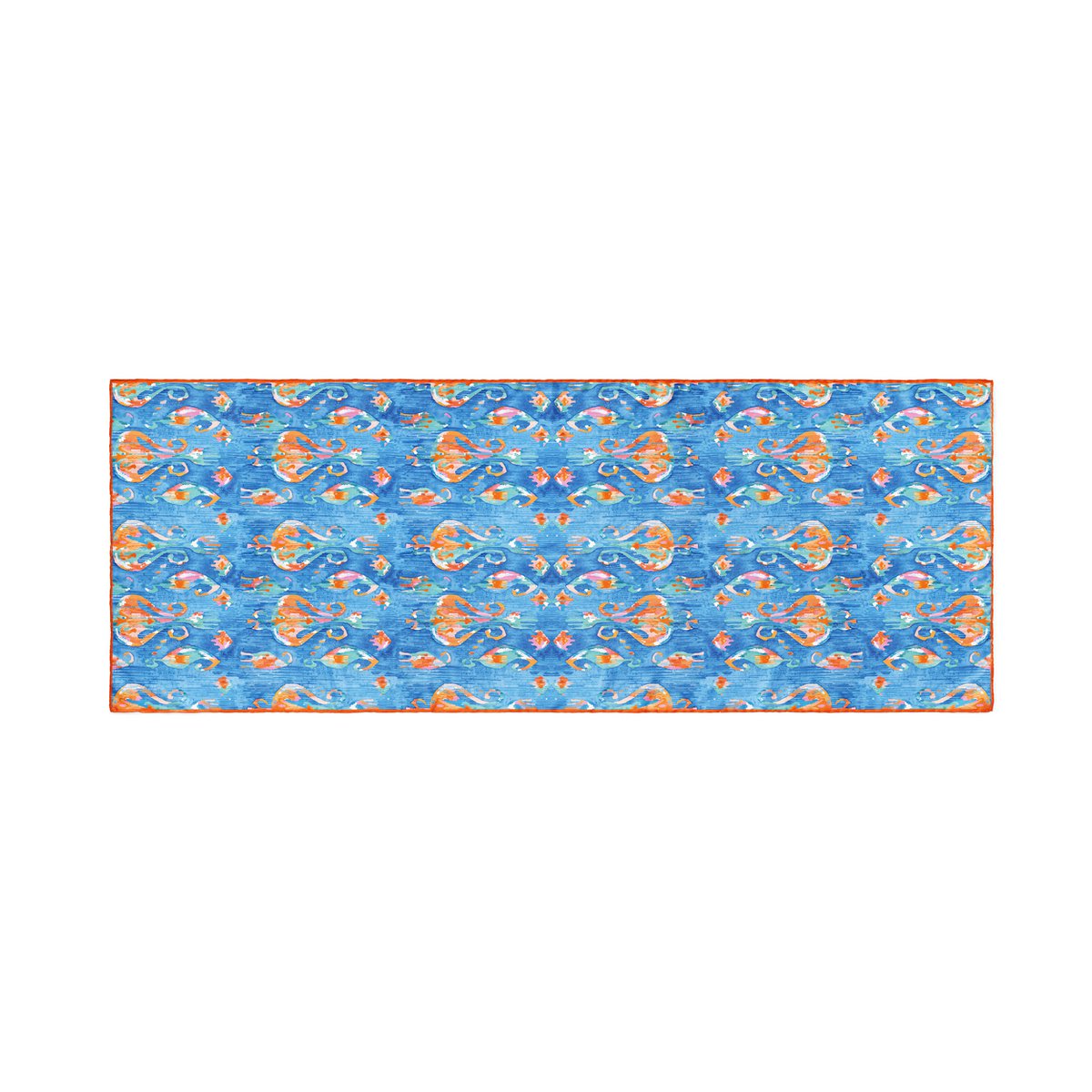 Blue Silk Scarf Ikat Print Aulia