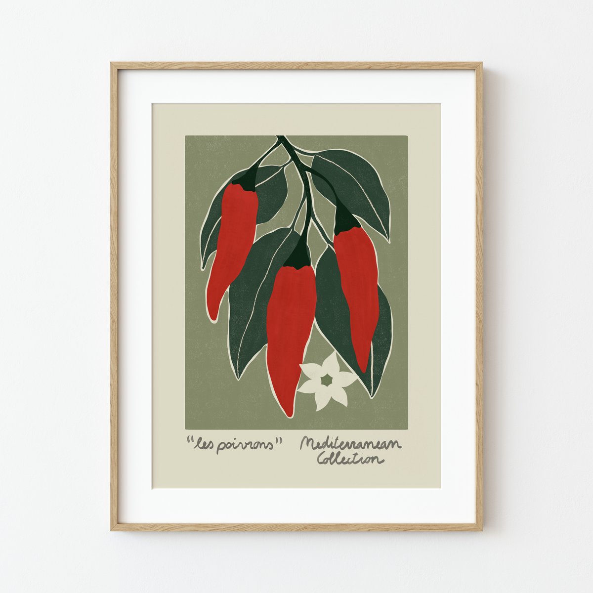 Mediterrane Kollektion – Kunstdruck mit roten Paprika