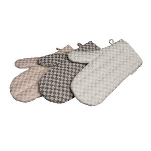Halbleinen - Topfhandschuhe "SCHACHBRETT"