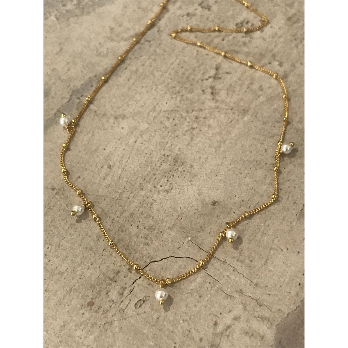 Collana "Tilda" con mini perle in oro