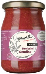 Three types of vegetable hemp organic spread