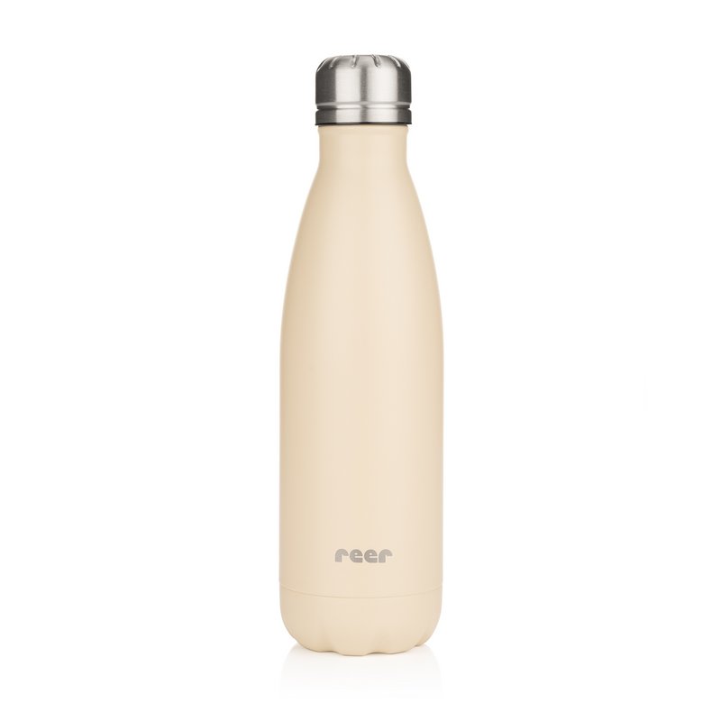 Farve rustfrit stål isoleret flaske 500ml, beige