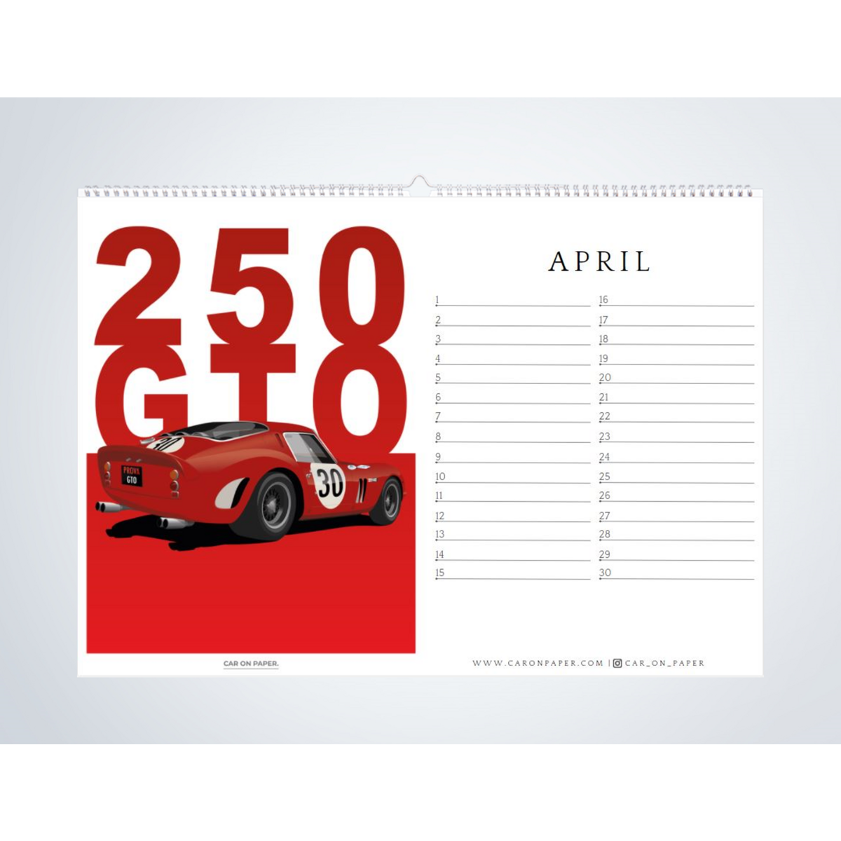 Car Birthday Calendar
